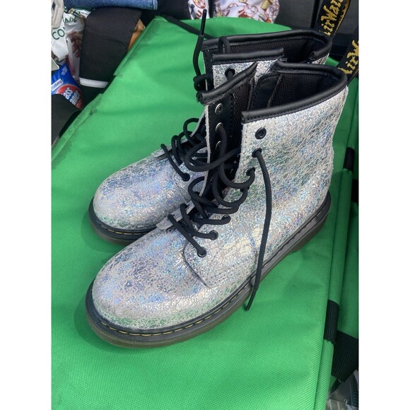 Dr. Martens Women's 1460 Pascal J Metallic Leather Boots Size 4 US New Authentic - Picture 3 of 15